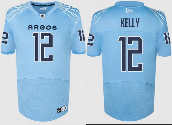 Toronto Argonauts #12 Chad Kelly Blue Home Jersey